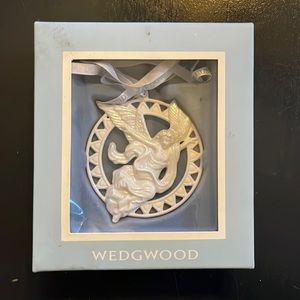 Wedgewood Angel doublesided christmas ornament vintage